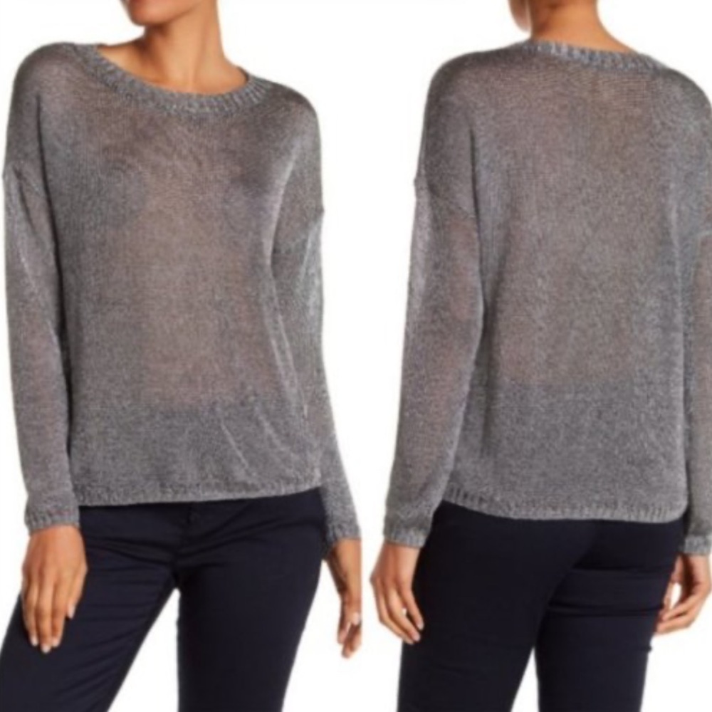 Vince silver metallic sweater M